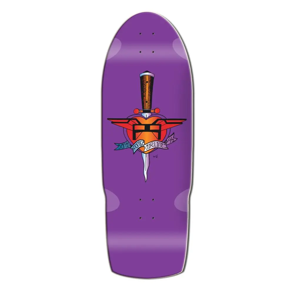Santa Monica Airlines Purple Heart Attack 10.5" Skateboard Deck 1