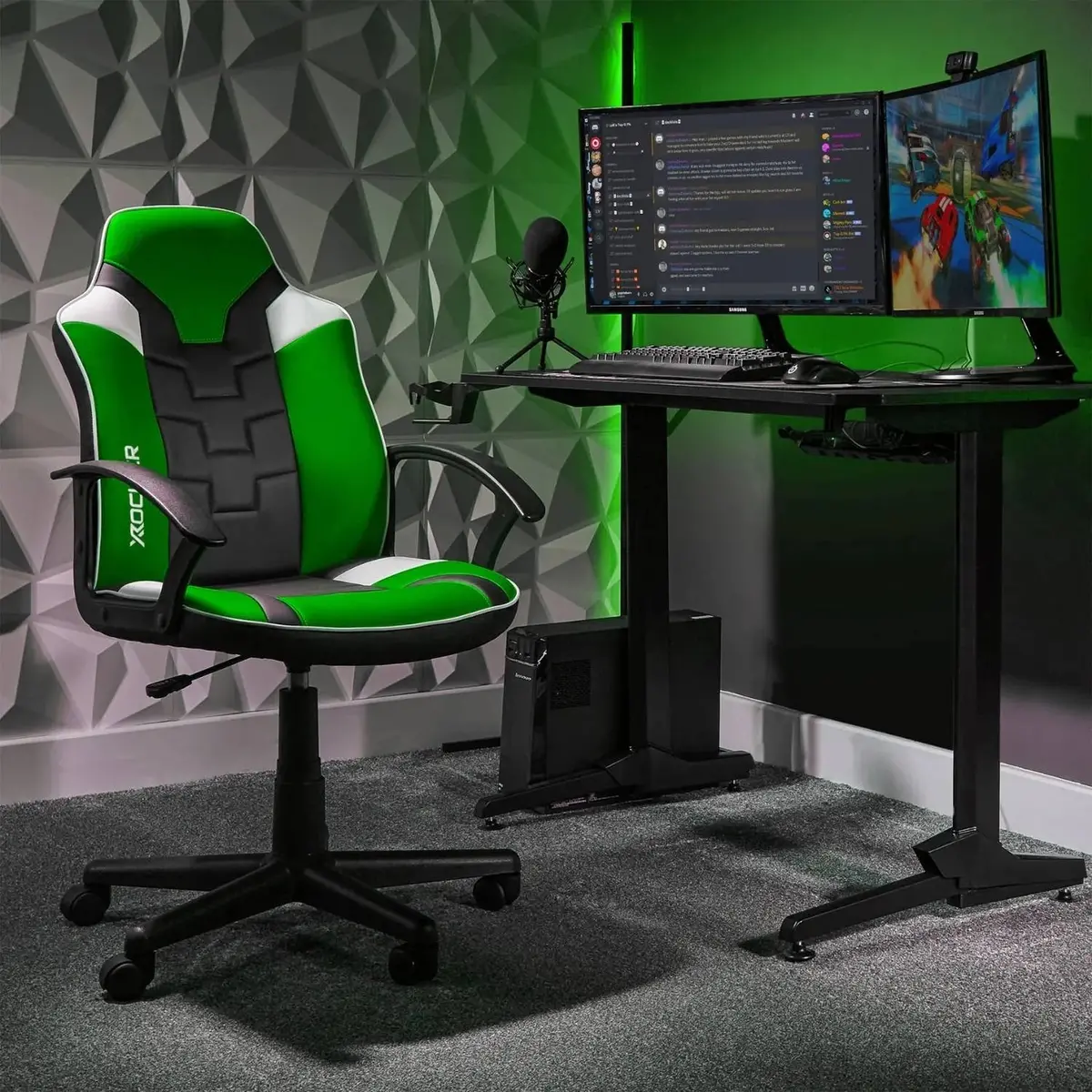 Saturn Ergonomic Pc Office Gaming Chair - Green 1