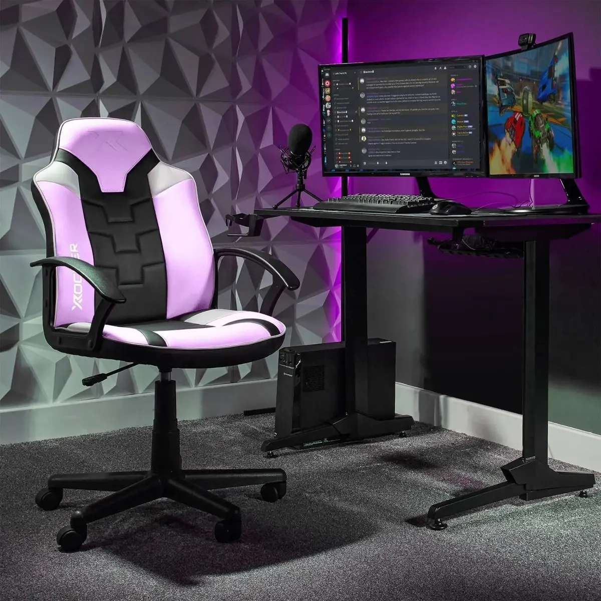Saturn Ergonomic Pc Office Gaming Chair - Pink 1