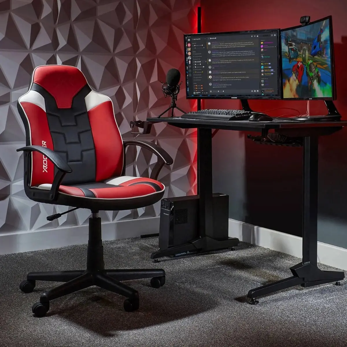 Saturn Ergonomic Pc Office Gaming Chair - Red 1