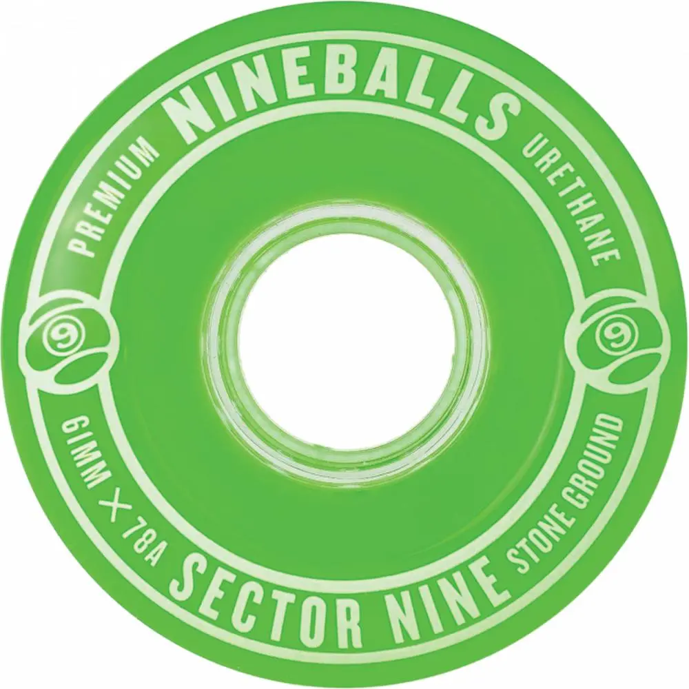Sector 9 Nine-Balls 61Mm 78A Clear Green Skateboard Wheels 1