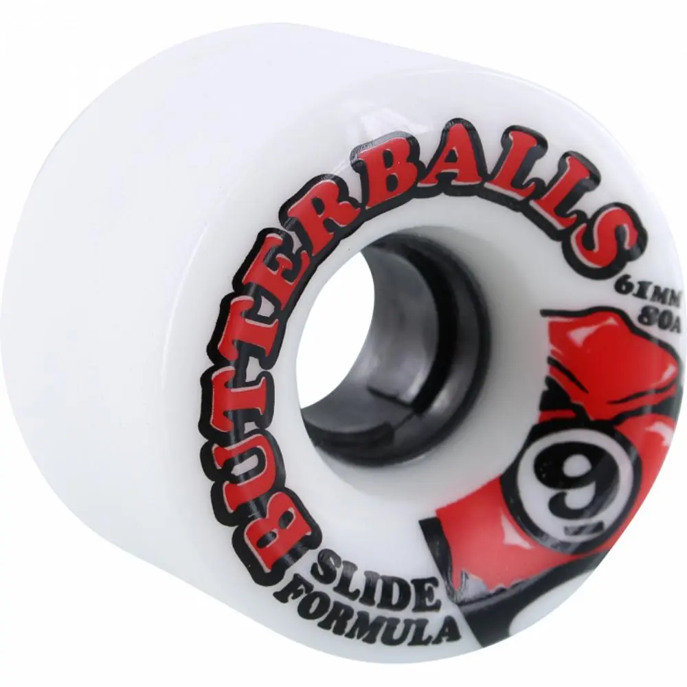 Sector 9 Slide Butterballs 61Mm 80A White With Red/Black Wheels | Set Of 4 1