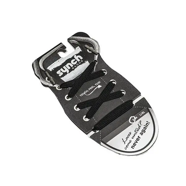 Synch Bands Shoelaces - Black Jack - S/M 1