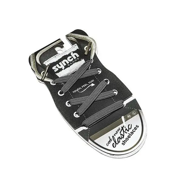 Synch Bands Shoelaces - Sugar Grey - Small 1
