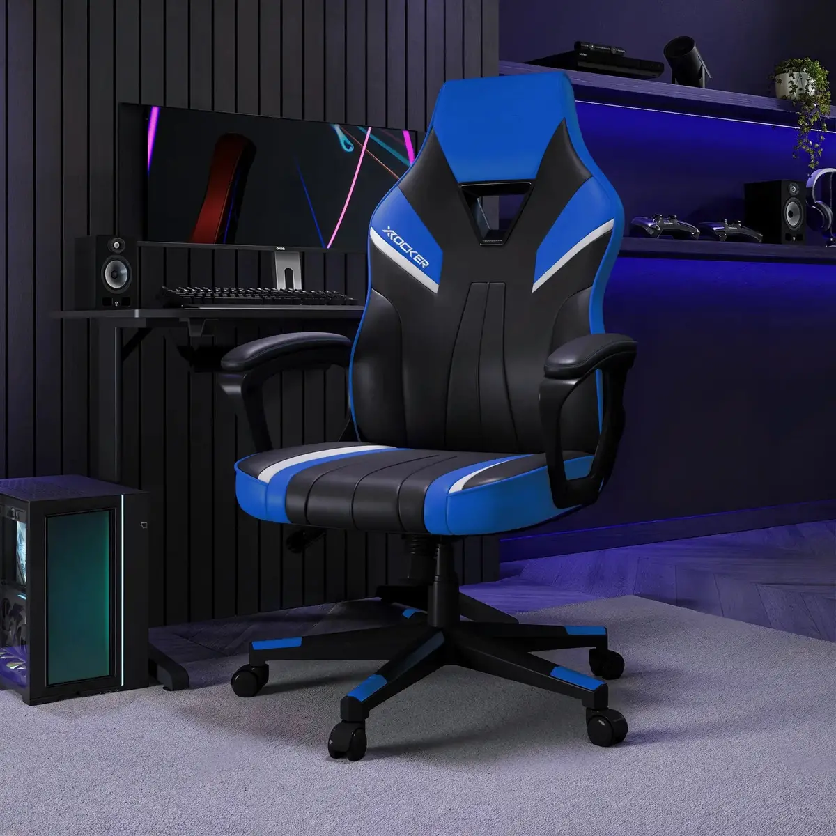 Tempest Ergonomic Pc Gaming Chair - Blue 1