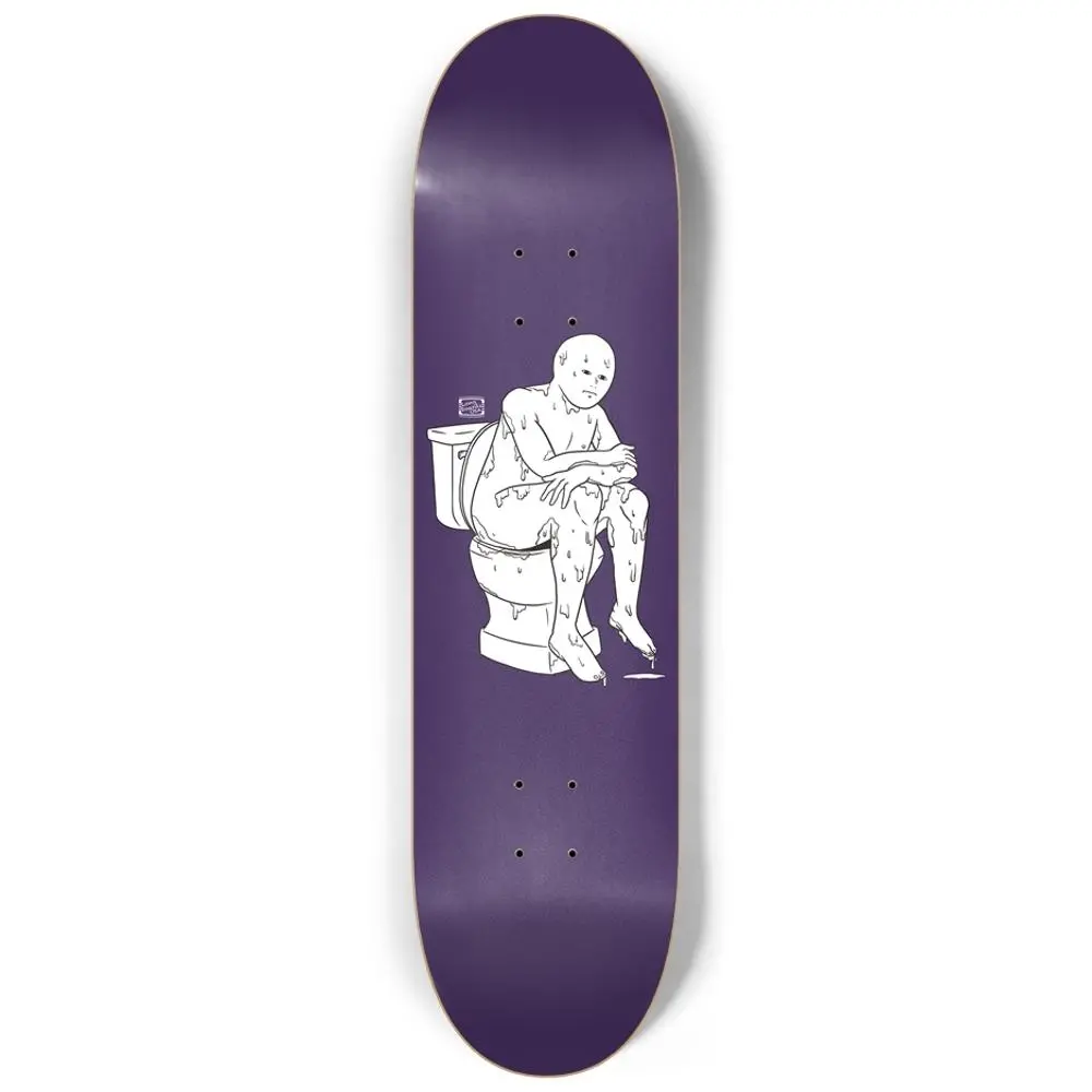 The Thinker Purple 8.25" Custom Skateboard Or Wall Art 1
