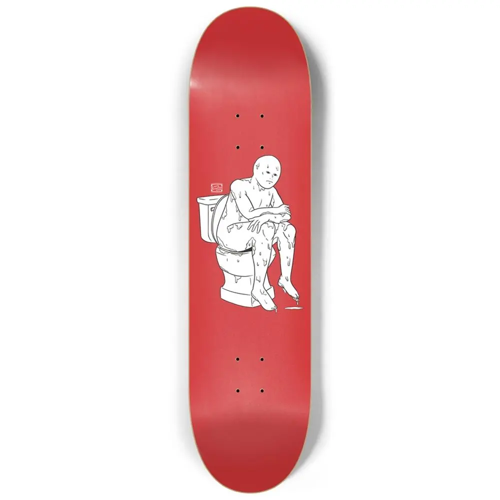 The Thinker Red 8.25" Custom Skateboard Or Wall Art 1