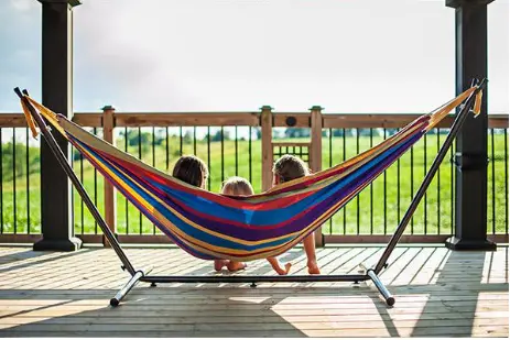 Uhsdo9-20 Double Cotton Hammock With Stand (9Ft) Color: Tropical 1