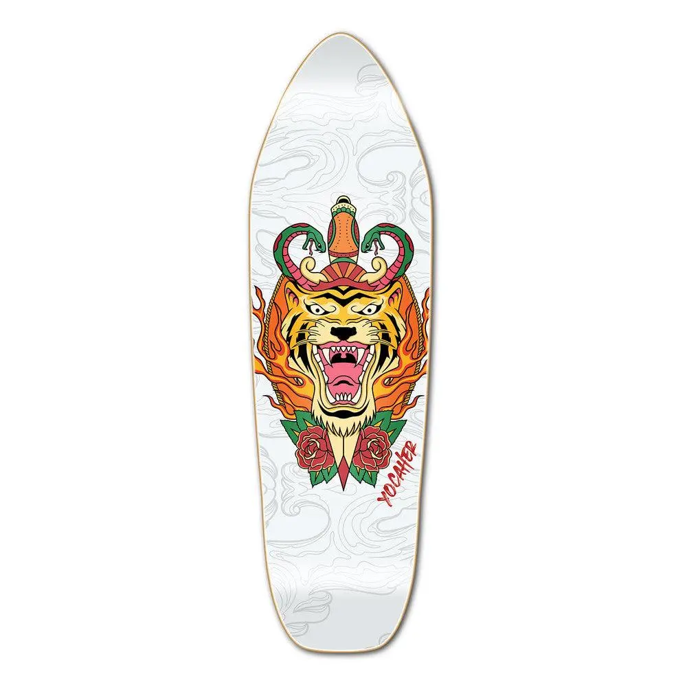 Yocaher Flaming Tiger 8" Mini Cruiser Deck 1