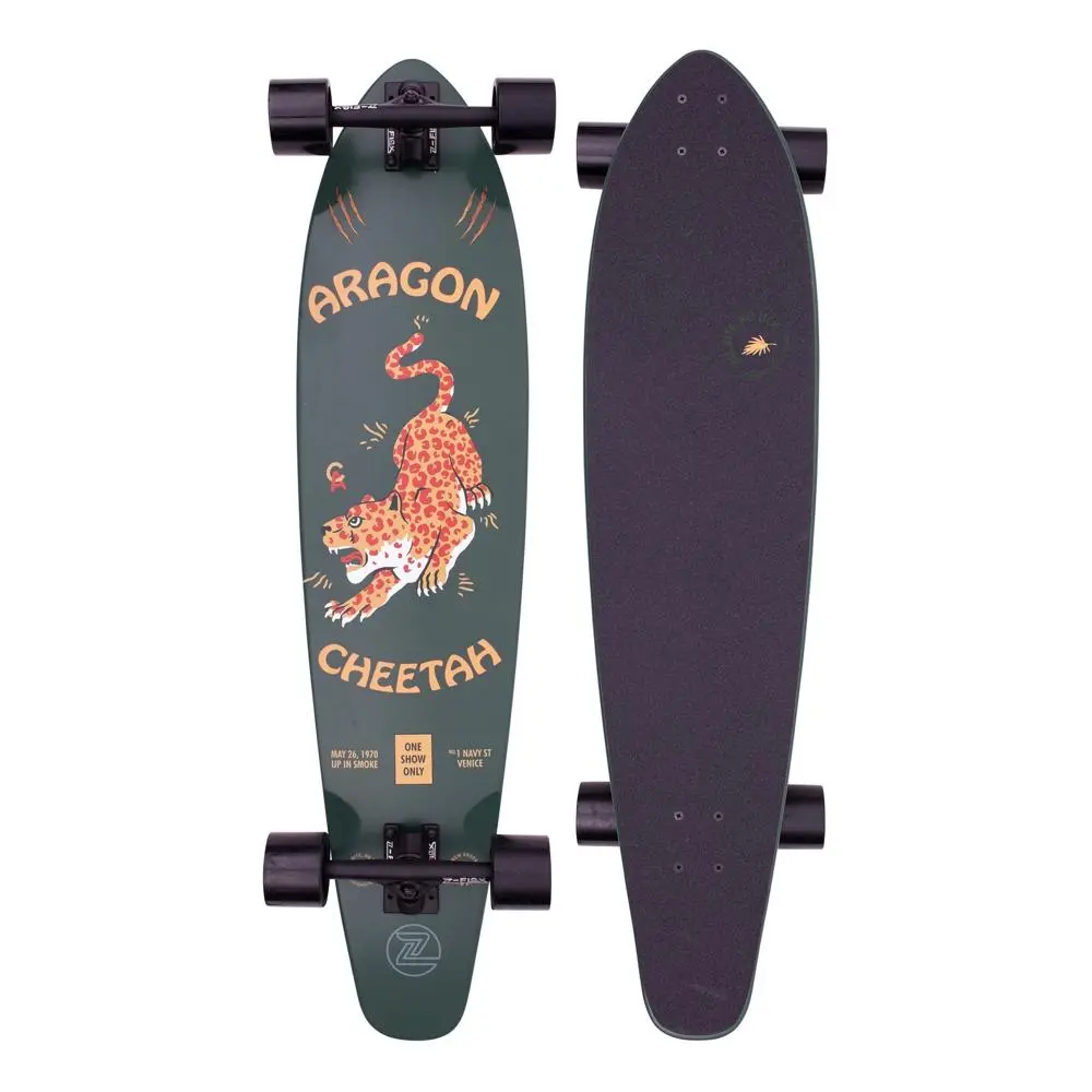 Z-Flex Aragon Cheetah Roundtail 39" Kicktail Longboard 1