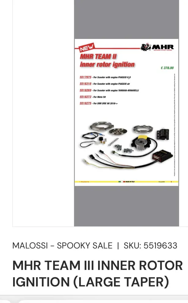 Malossi Small Taper Ignition Apex Drr 1